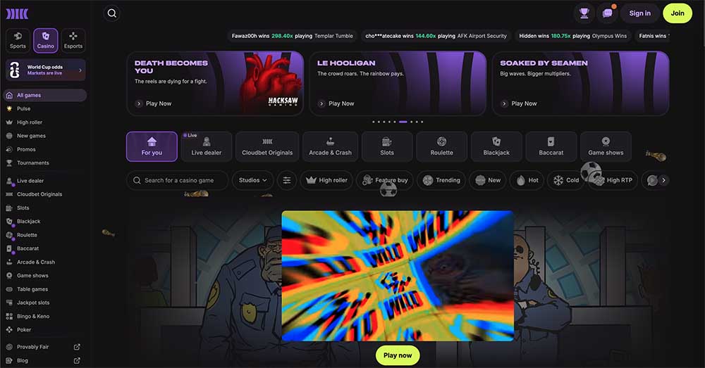 CloudBet Casino review