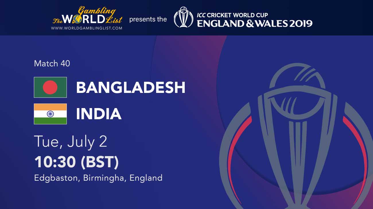 Bangladesh vs India betting prediction, July 2 2019