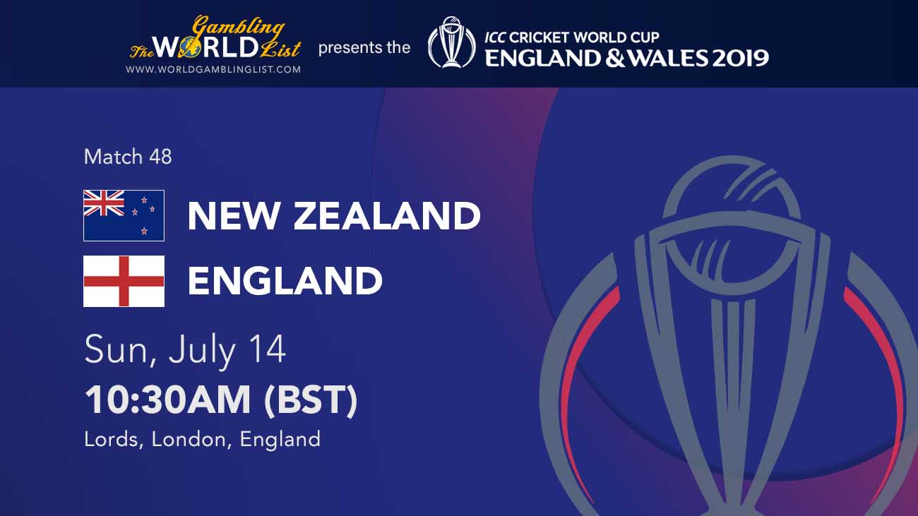 New Zealand vs England betting prediction, ICC World Cup final betting tips