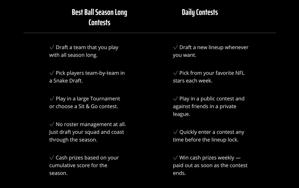 Daily and season long fantasy sports takes place at DraftKings. 