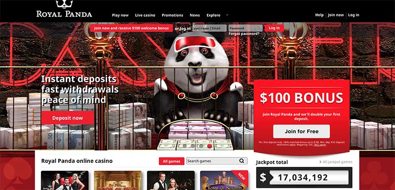 Royal Panda Casino review and bonus