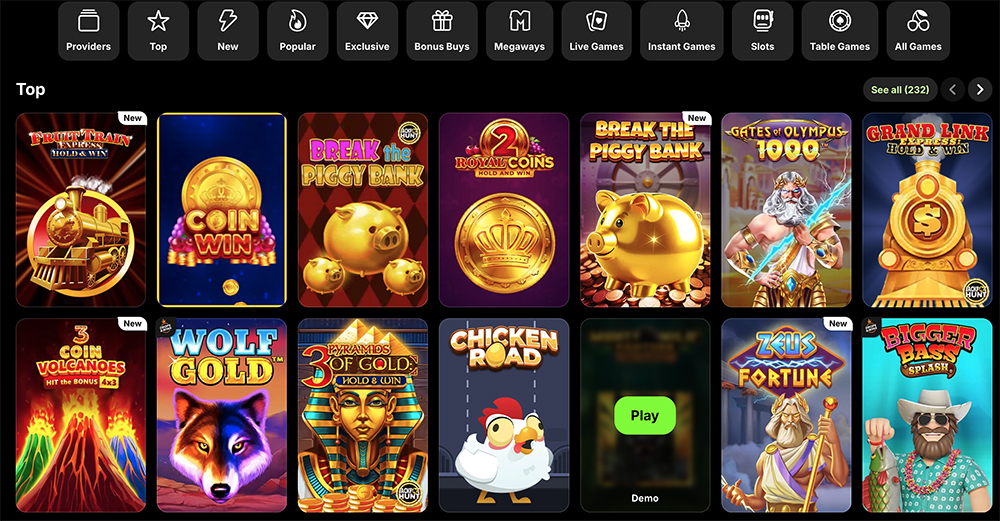 SpinIt Casino games online