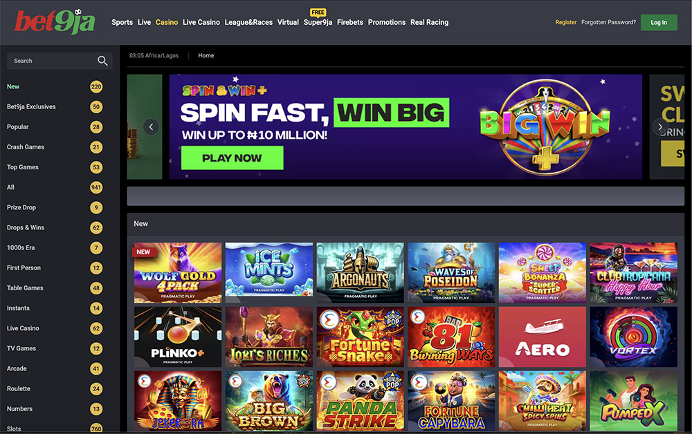 Bet9Ja is the no.1 gambling site in Nigeria