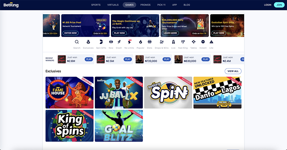 BetKing is a leading gambling website in Nigeria