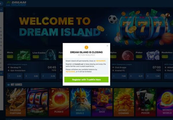 Dream Island Casino in the UAE is closing down
