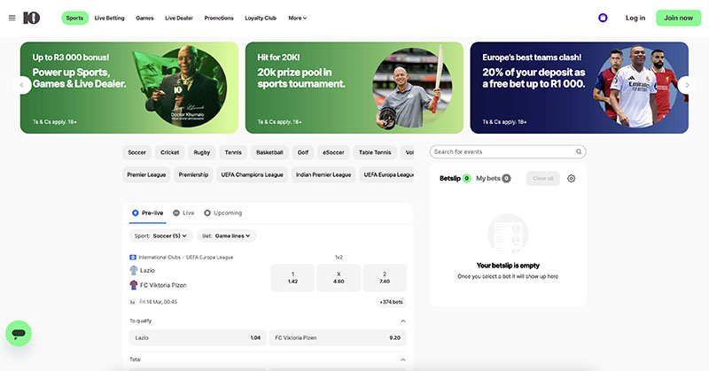 10bet has arrived as a popular sports betting website in South Africa.