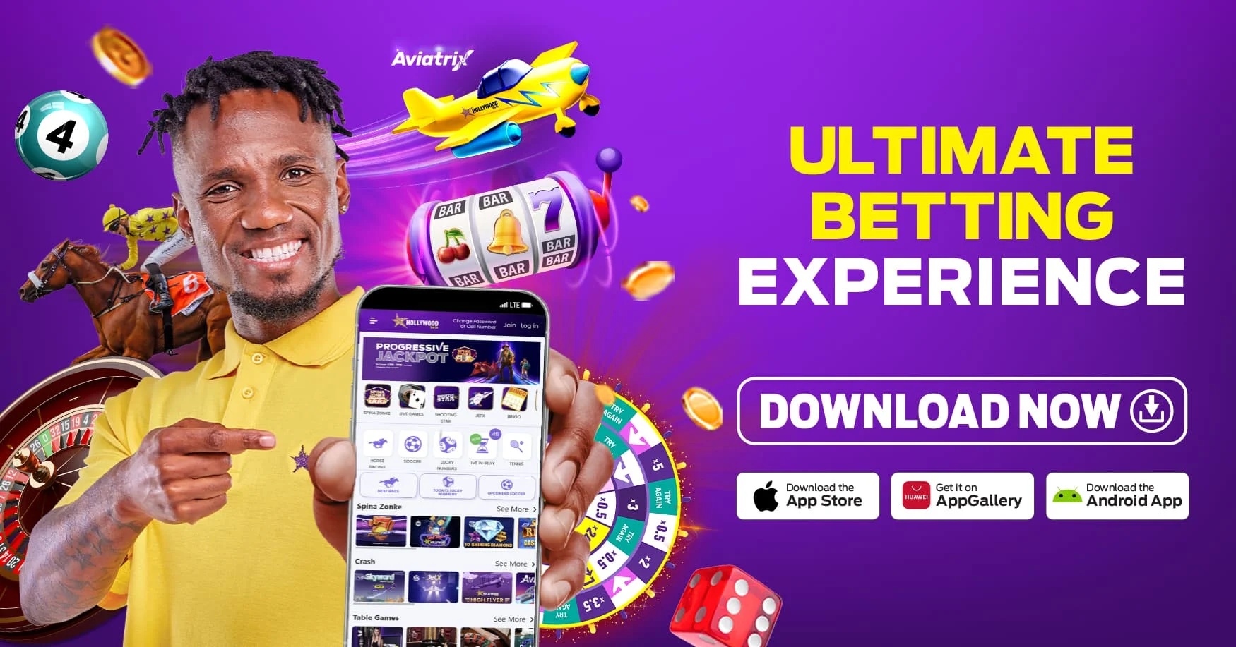 HollywoodBets apps are available in South Africa
