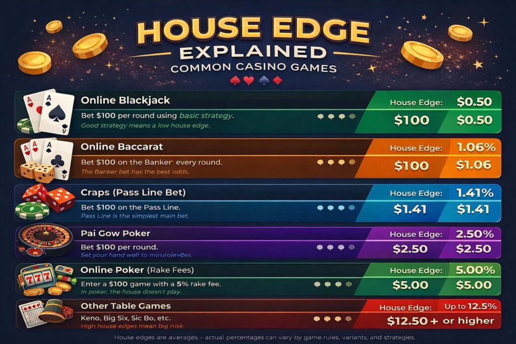 House Edge is inbuilt into casino games