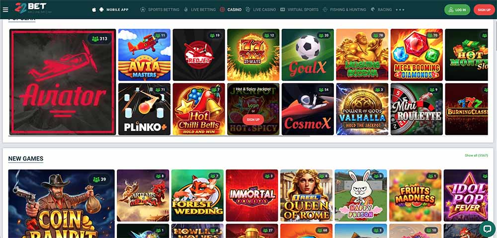 22Bet Ghana Casino review 