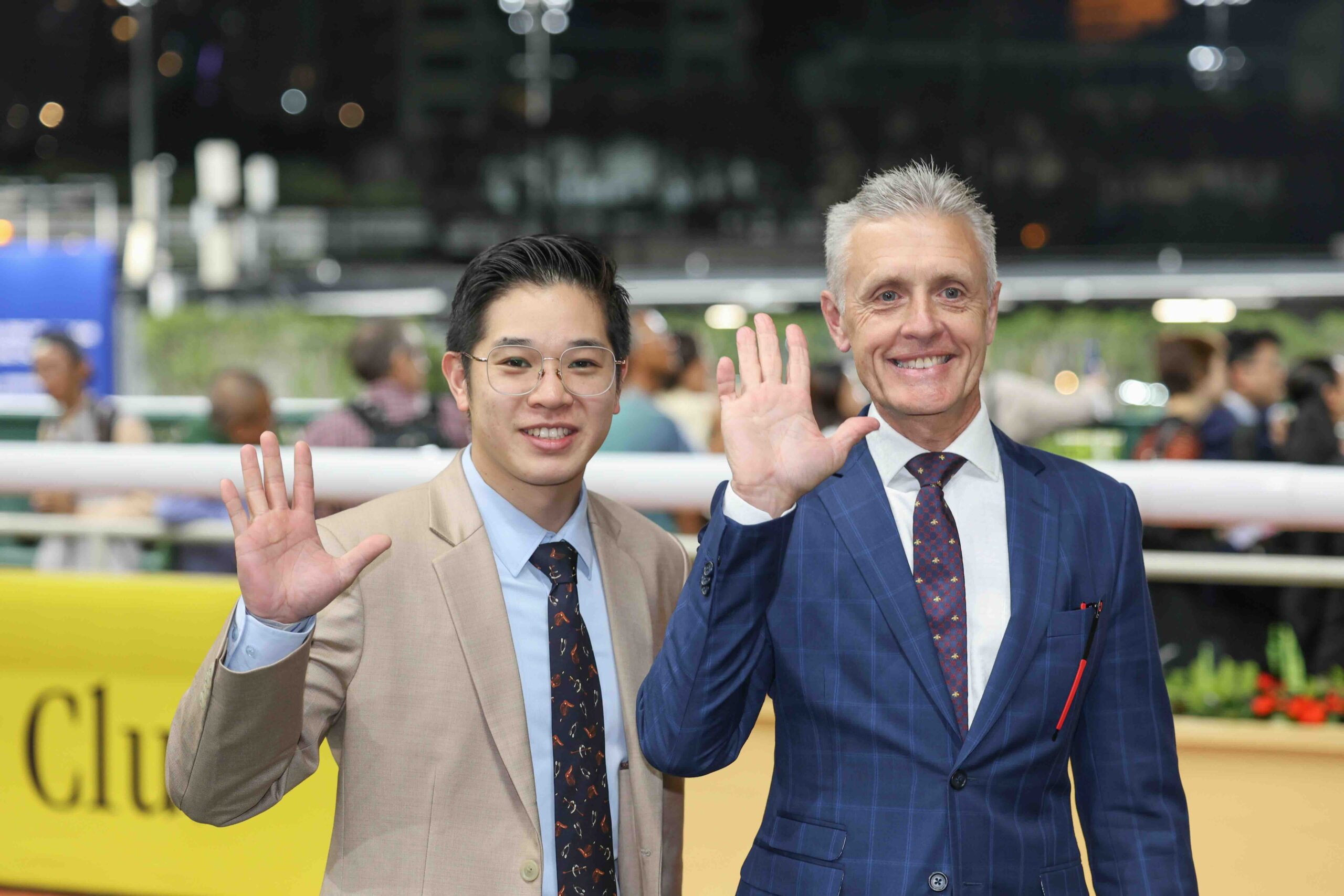 Mark Newnham celebrates his five-timer at Happy Valley on March 18, 2026