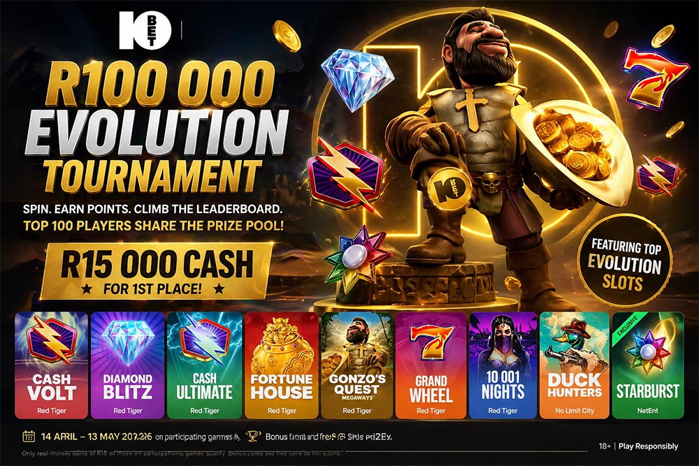 10Bet Evolution slots promo live in South Africa