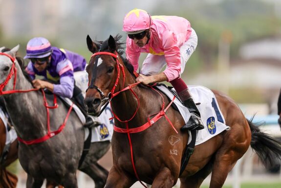 Sky Jewellery has won in impressive fashion at Sha Tin on Sunday. Picture: Hong Kong Jockey Club.