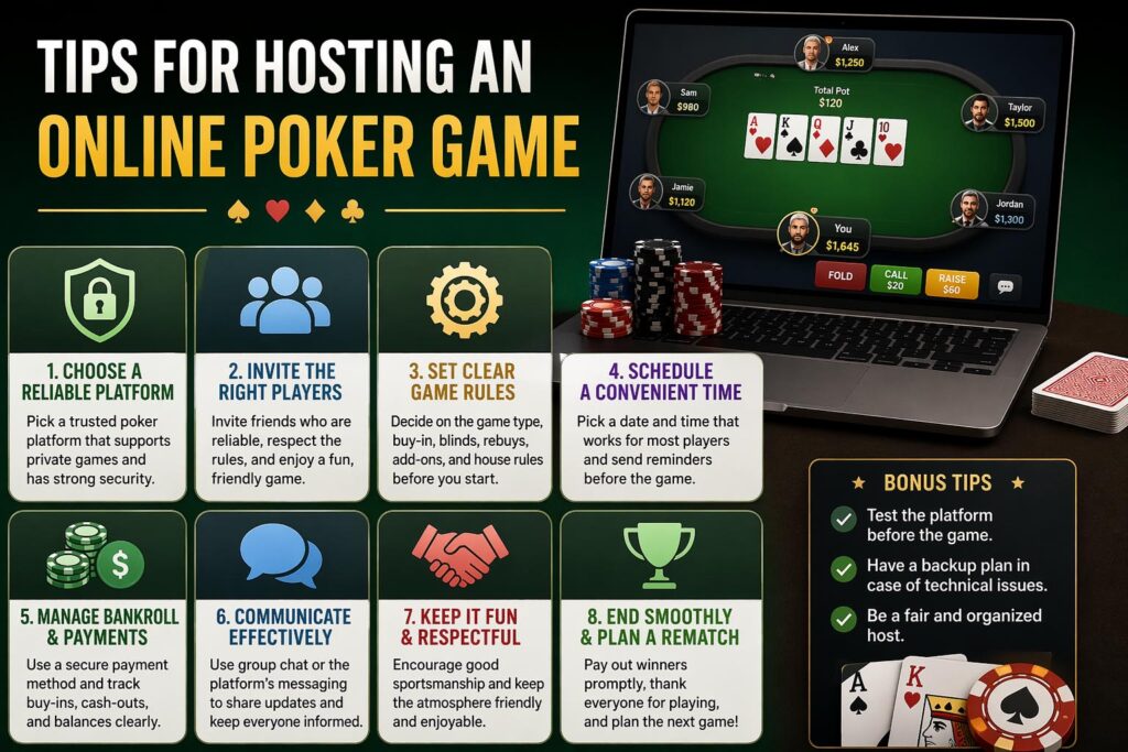 Tips for hosting online poker game