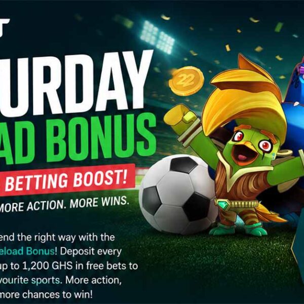 22Bet Ghana giving customers a reload bonus