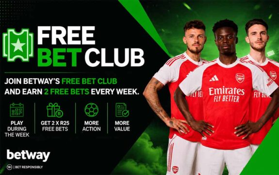 Join the Betway South Africa free bet club