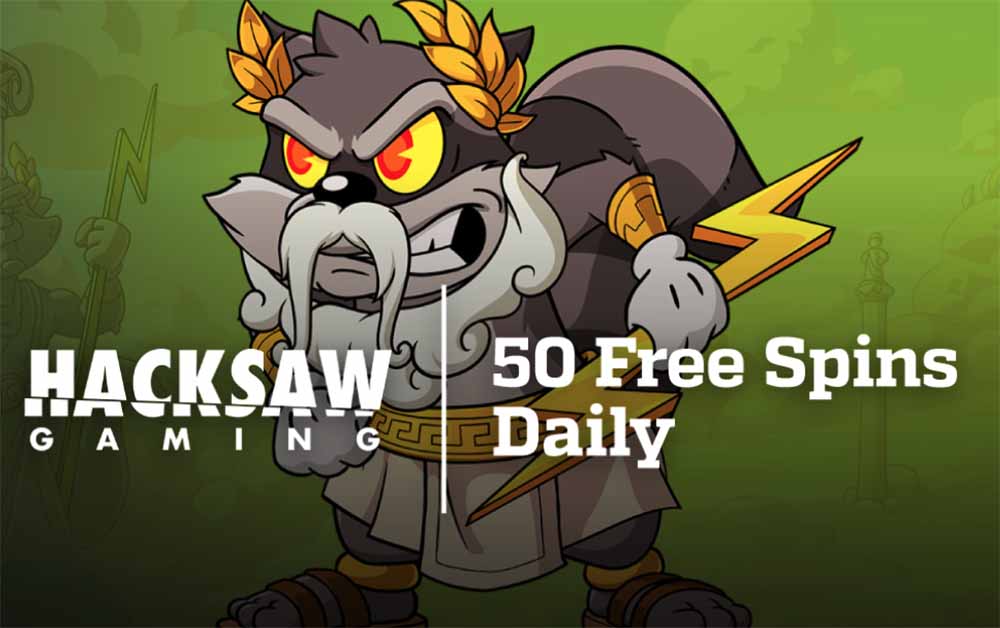 Playabets giving away daily free spins via Hacksaw promotion