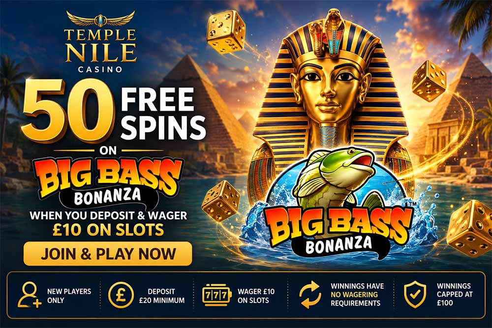 Temple Nile Casino free spins offer