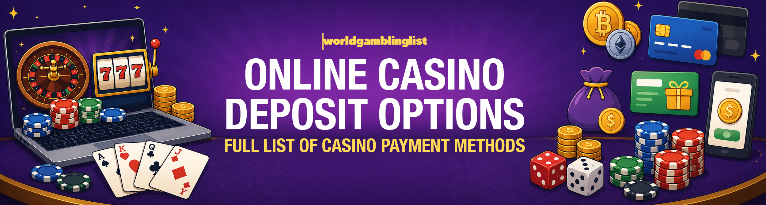 complete list of casino payment methods