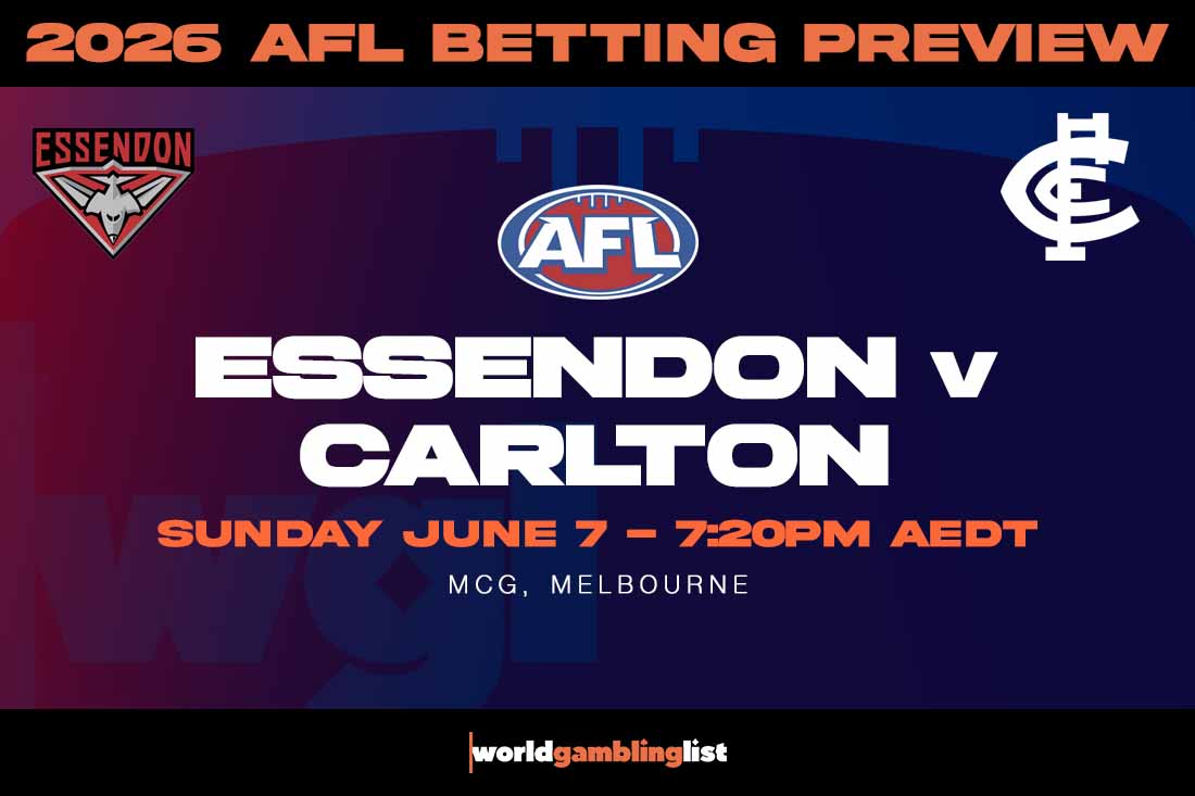 Essendon v Carlton betting tips for AFL round 13 2026