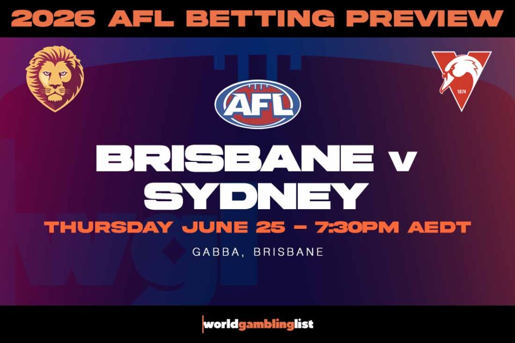 Brisbane v Sydney betting tips for AFL round 16, 2026