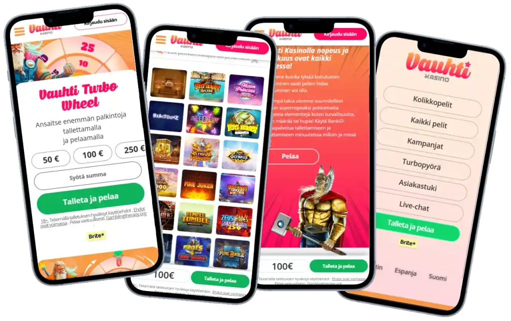 Vauhti Casino is available on mobile