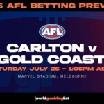 Carlton v Gold Coast betting tips for AFL round 20, 2026