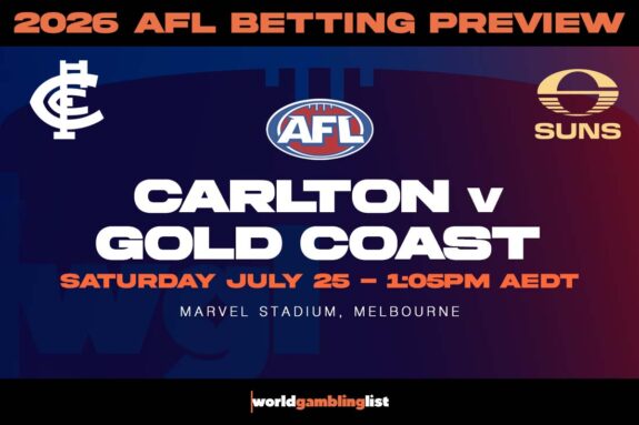 Carlton v Gold Coast betting tips for AFL round 20, 2026