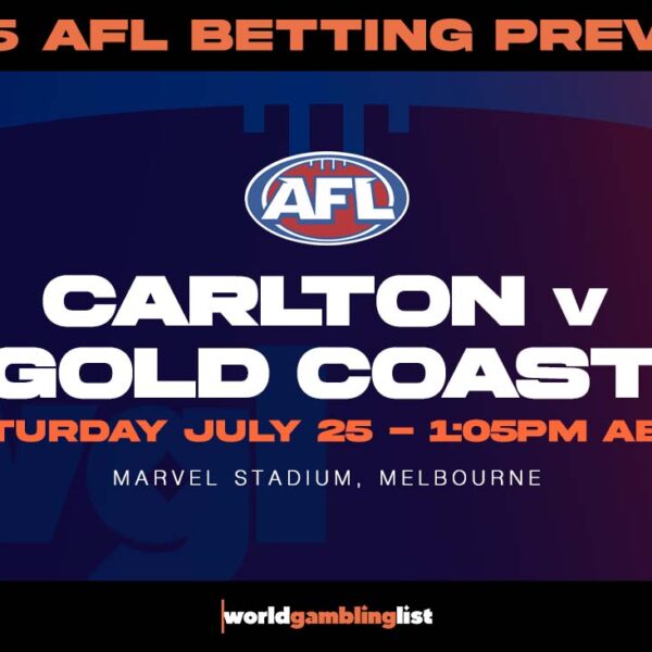 Carlton v Gold Coast betting tips for AFL round 20, 2026