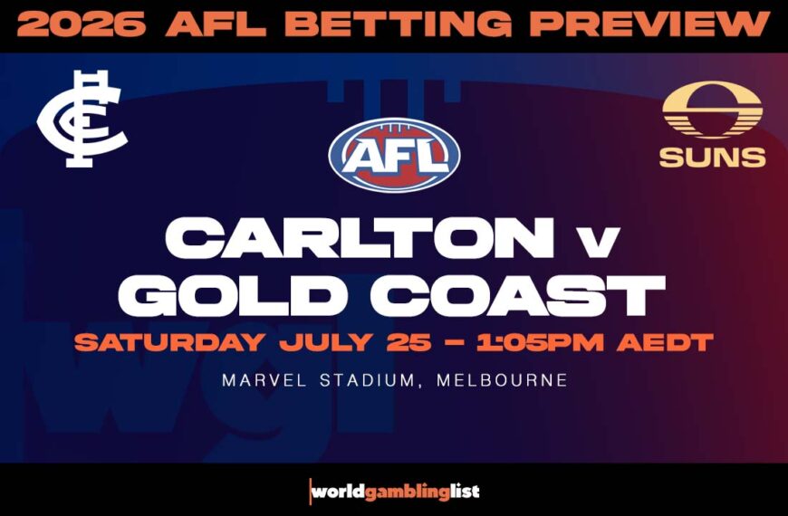 Carlton v Gold Coast betting tips for AFL round 20, 2026