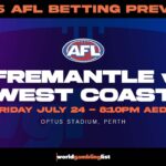 Fremantle v West Coast betting tips for AFL round 20