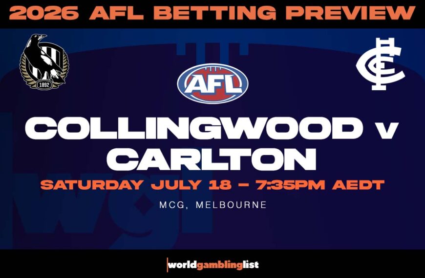 Collingwood v Carlton betting tips for AFL round 19 2026