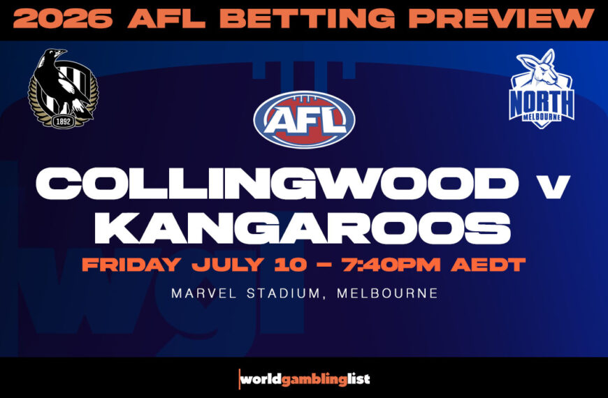 Collingwood v Kangaroos betting tips - AFL round 18 2026