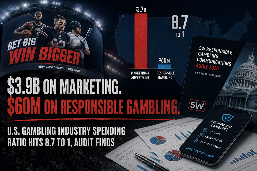 USA gambling sites spending more on celebrity endorsements than responsible gambling