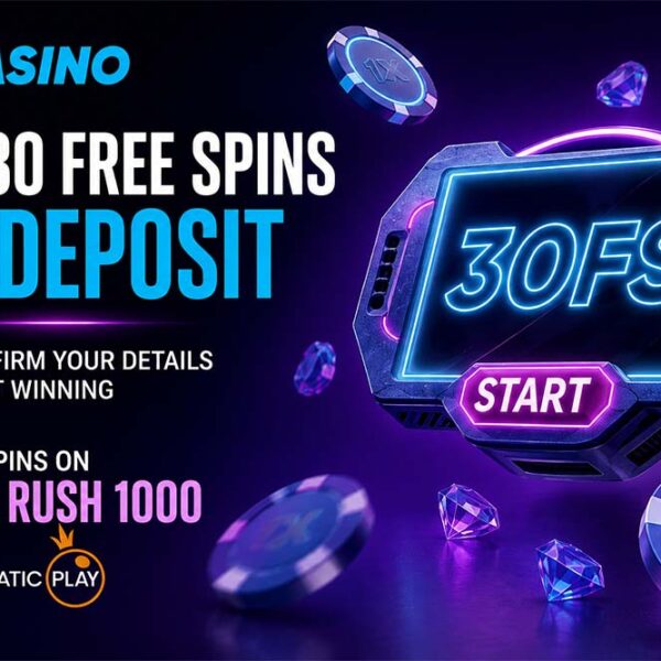 1xCasino offering 30 free spins no deposit
