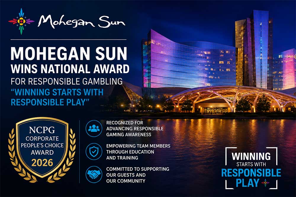Mohegan Sun wins responsible gambling award
