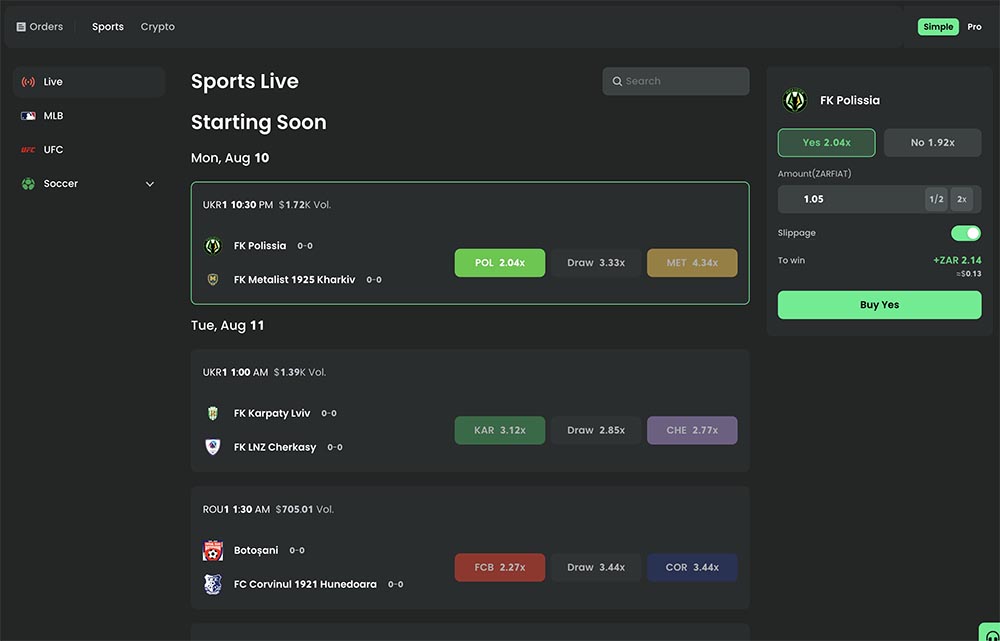 BC.Game prediction markets