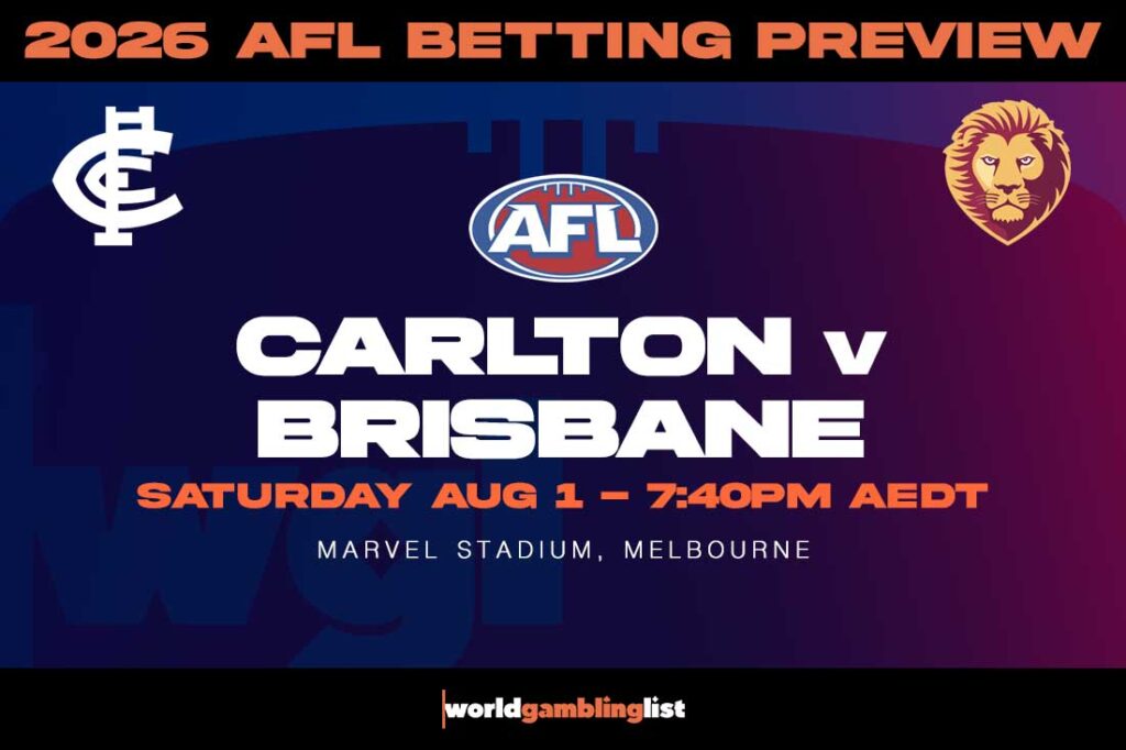 Carlton v Brisbane betting tips for August 1 2026