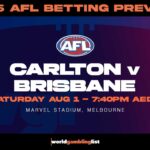 Carlton v Brisbane betting tips for August 1 2026