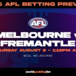 Melbourne v Fremantle betting tips for August 8 2026
