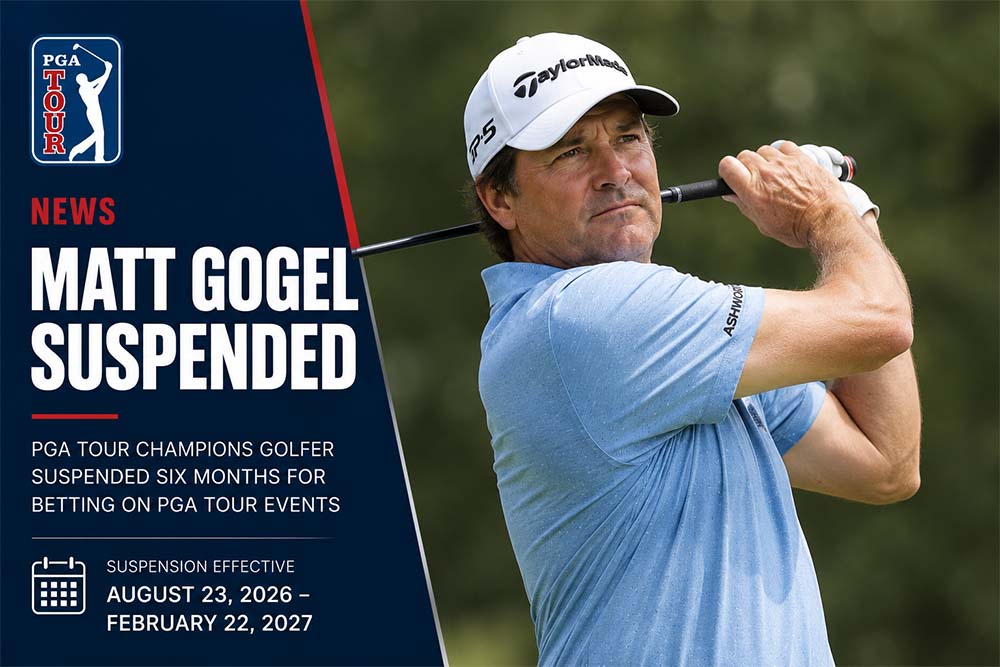 Matt Gogel has been suspended for betting on golf