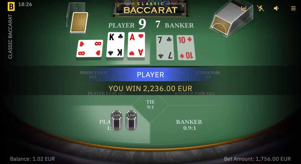 The game clearly highlights big wins