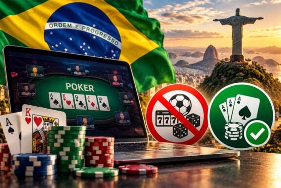Brazil's gambling ban excludes online poker
