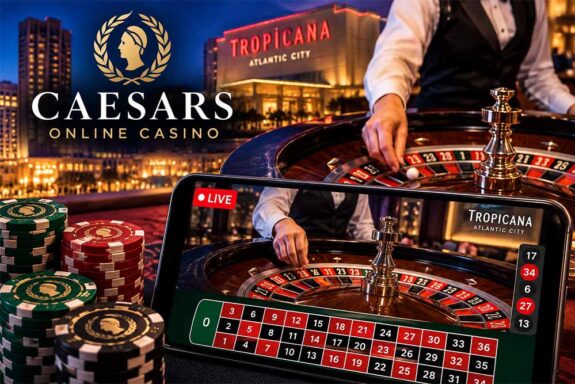 Caesars fuses online and real roulette