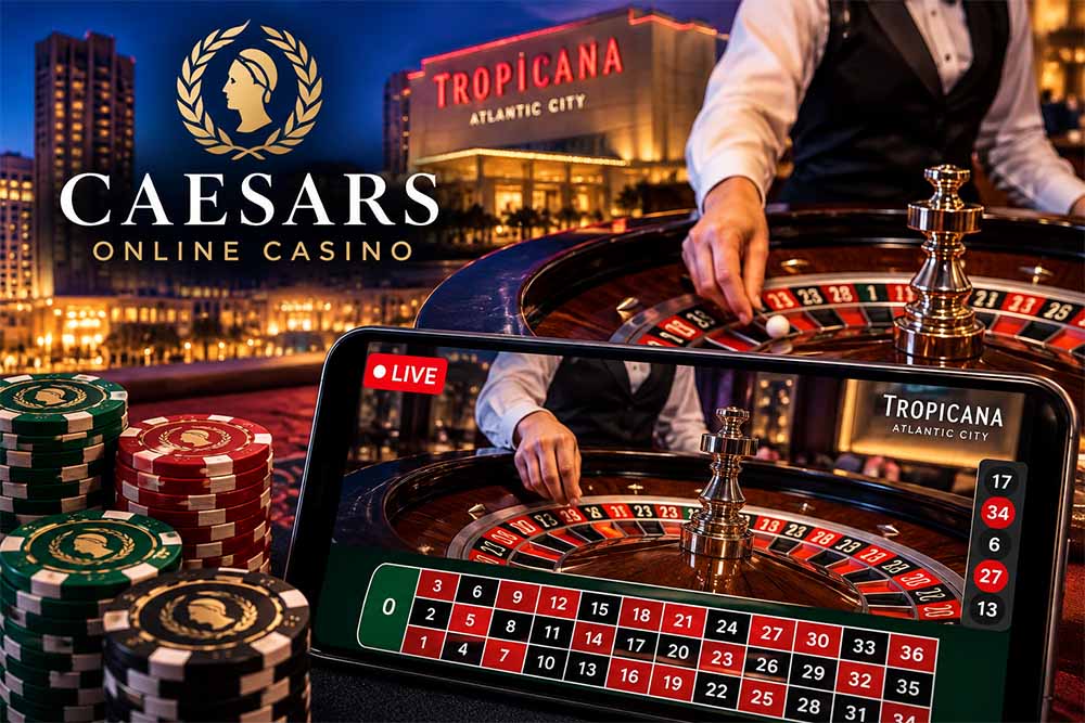 Caesars fuses online and real roulette