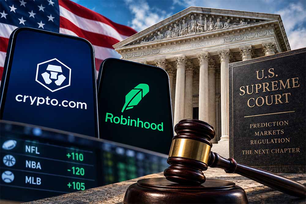 Crypto.com and Robinhood are attempting to take the sports prediction market fight to the US Supreme Court.