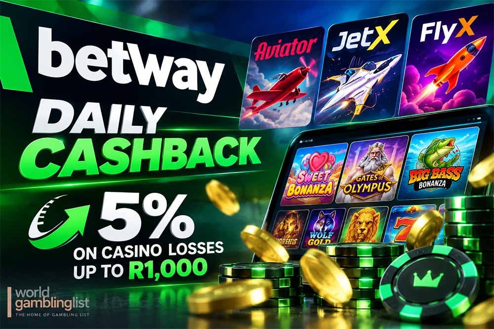 Betway Casino Daily Cashback promo for south africa