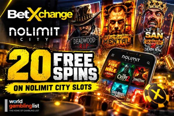 Get 20 free spins on No Limit City casinos via Betxchange