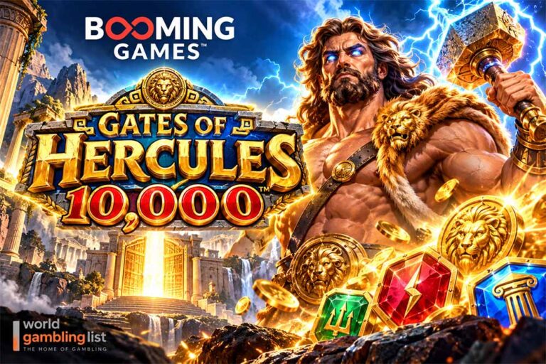 Booming Games slot Gates of Hercules 10,000 live at gambling sites