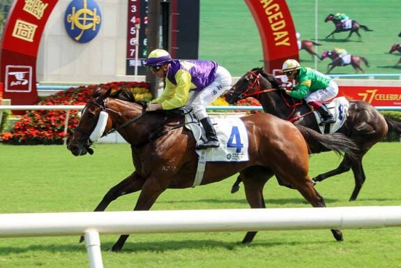 Colourful King salutes at Sha Tin on October 1, 2026