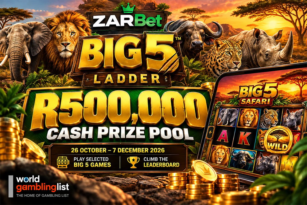 Zarbet running Big 5 Ladder free bet promo for South Africans